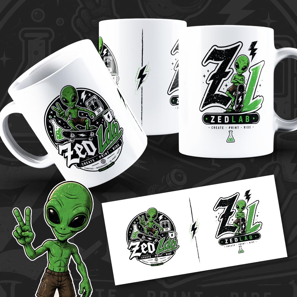 Zedlab Oficial - Caneca Branca