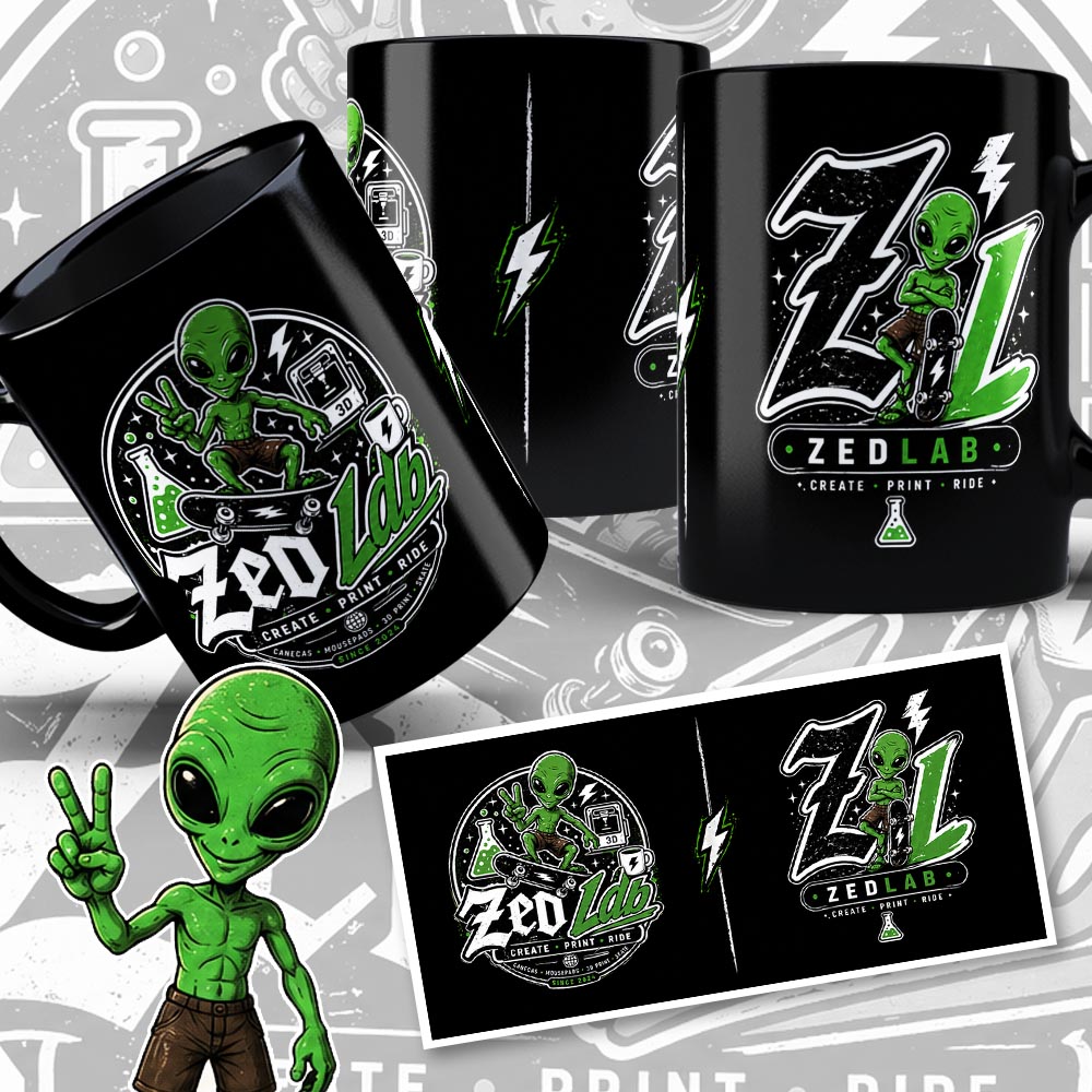 Zedlab Oficial - Caneca Preta