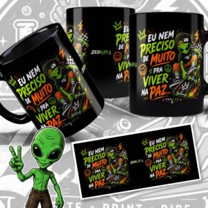 Eu nem preciso de muito - Caneca Preta